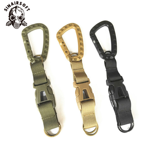 SINAIRSOFT Tactical Backpack Lock Carabiner Latch Strap Outdoor Hunting Camp Webbing Buckle