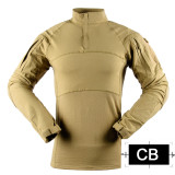 SINAIRSOFT Men's Uniform Airsoft Hunting Tactical T Shirt Long Sleeve Breathable Cotton Assault Camo Outdoor Sports