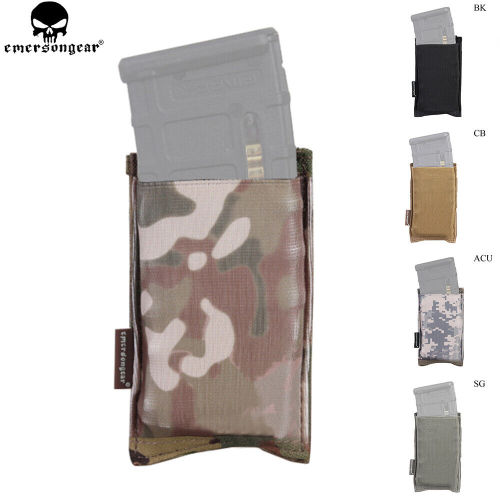 EMERSONGEAR Tactical Fast Draw MOLLE / PALS High Speed Single Open Top 5.56 Rifle Magazine Mag Pouch Holster