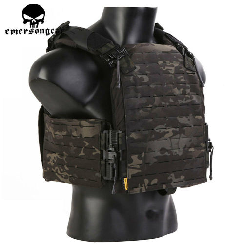 EMERSONGEAR Tactical Vest Lasercut Molle Laser Cut Plate Carrier W/ROC Quick Release