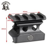 SINAIRSOFT 20mm Picatinny Rail With 4 Slot Increase Bracket Riser Base Suit Scope Mount Accessories for Hunting