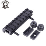 SINAIRSOFT Tactical 8 Slot See-Thru Flat-Top Riser Base AR Dovetail Scope Mount Picatinny Adapter 20mm Dovetail Rail