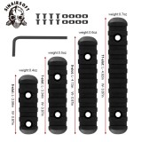 SINAIRSOFT M-Lok Rail Section 5 7 9 11 Slot Polymer Picatinny Weaver Rail M-LOK Rail 4 Pcs