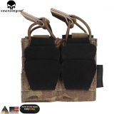 EMERSONGEAR Tactical Molle Double Magzine 9mm Pistol Mag Pouch For SS Vest Open Top