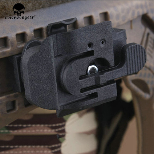 EMERSONGEAR Tactical Light Mount FAST Helmet Rail Connector Airsoft Hunting HL1-A BK