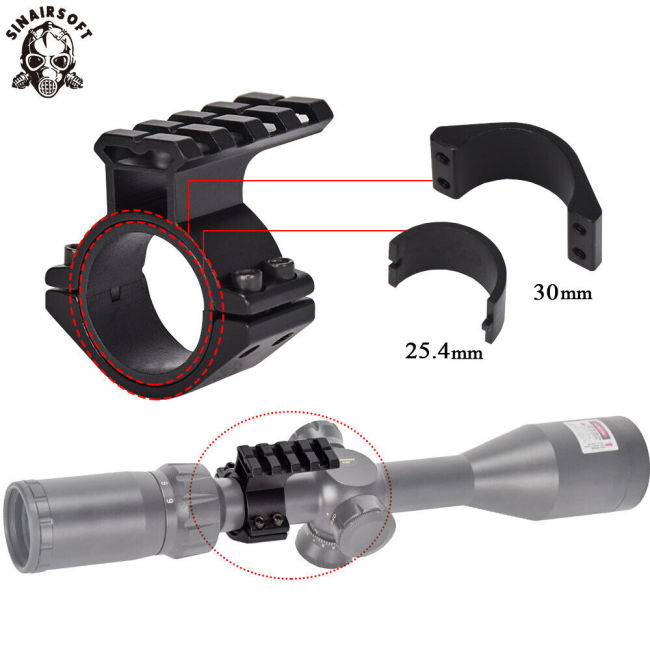 SINAIRSOFT Tactical Scope Barrel Mount 25 mm & 30mm Ring Adapter 20mm  Picatinny Rail