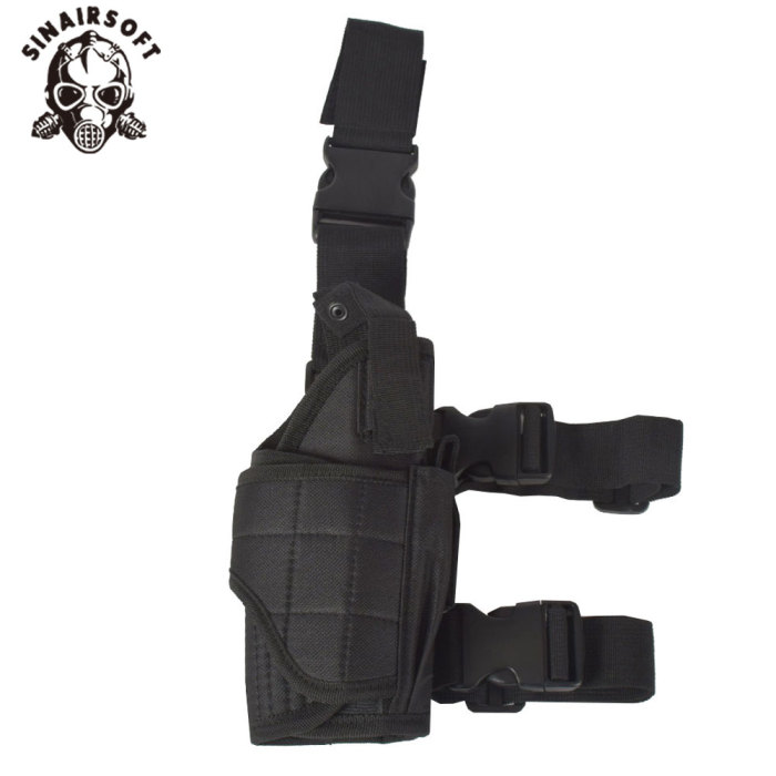 Tactical Universal Drop Leg Gun Holster Right Hand Thigh Pistol Bag Leg  Harness