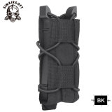 SINAIRSOFT Tactical Molle 9mm Pistol Mag Pouch Single Magazine Bag Flashlight Torch Holder