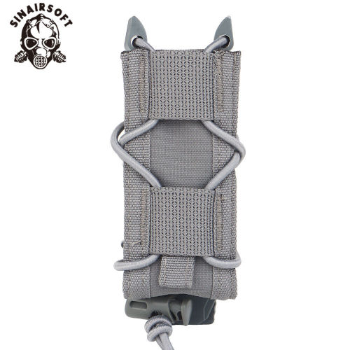 SINAIRSOFT Tactical Molle 9mm Pistol Mag Pouch Single Magazine Bag Flashlight Torch Holder