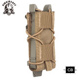 SINAIRSOFT Tactical Molle 9mm Pistol Mag Pouch Single Magazine Bag Flashlight Torch Holder