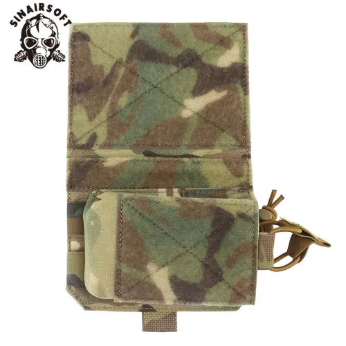 SINAIRSOFT Tactical MK4 Horizontal Magazine Pouch Hook Loop With Mag Insert For 5.56 Bungee Cord Retention Hanging Hunting Vest Accessories