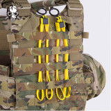 SINAIRSOFT Tactical KD ASP Style Tri-Fold Constraint Band Disposable Plastic Cable Tie Strap Yellow BK Decorative Handcuffs Belt (3PCS/set)