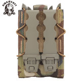 SINAIRSOFT Tactical Molle Double Magazine Pouch Rifle Pistol Mag Pouchs 2-Layer Holder 9mm/5.56mm Belt Fast Attach Carrier Magazine Set