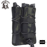 SINAIRSOFT Tactical Molle Double Magazine Pouch Rifle Pistol Mag Pouchs 2-Layer Holder 9mm/5.56mm Belt Fast Attach Carrier Magazine Set