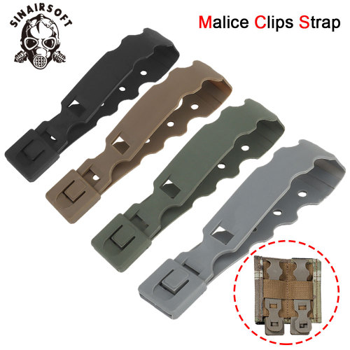 SINAIRSOFT Tactical Durable Molle System Malice Clips Strap Buckle Accessory Nylon Quick Release Strip Fits For Magazine Pouch