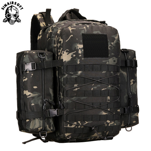 SINAIRSOFT 45L Nylon Tactical Backpack  Outdoor Rucksack Camping Tactical Backpack Hiking Sports Molle Pack Climbing Bags