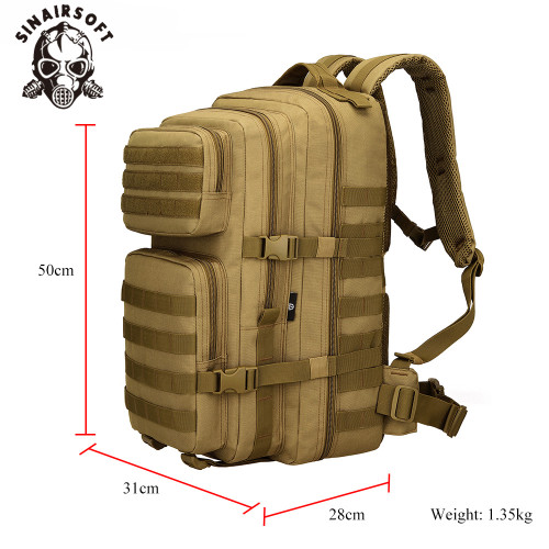 SINAIRSOFT 45L Large Capacity Man Army Tactical Backpacks Military Assault Bags Outdoor EDC Molle Pack For Trekking Camping Hunting Bag