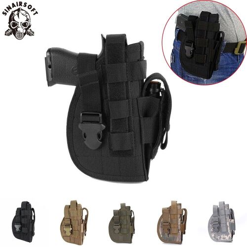 SINAIRSOFT Tactical Molle Pistol Handgun Holster Waist Belt Military Gun Bag Magazine Pouch