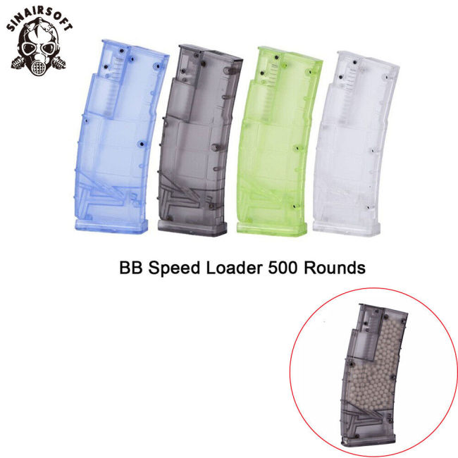  SINAIRSOFT Tactical Paintball Plastic BB Speed Loader Airsoft 500rd Shooting Quick Load