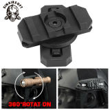 SINAIRSOFT Helmet Side Rail Flashlight Mount Adapter 360 Degree Rotat for Tactical Helmet