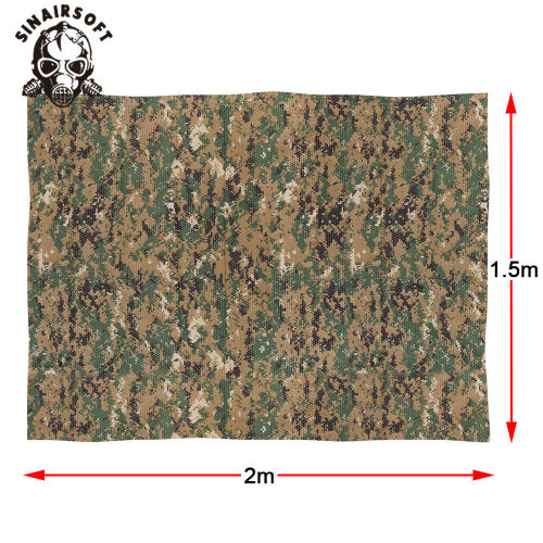 SINAIRSOFT Camo Burlap Camouflage Net Mesh for Hunting Sunshade Camping Concealment Outdoor