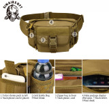 SINAIRSOFT Tactical Outdoor Hiking Travel Fanny Pack Waist Bum Bag with Water Bottle Pouch