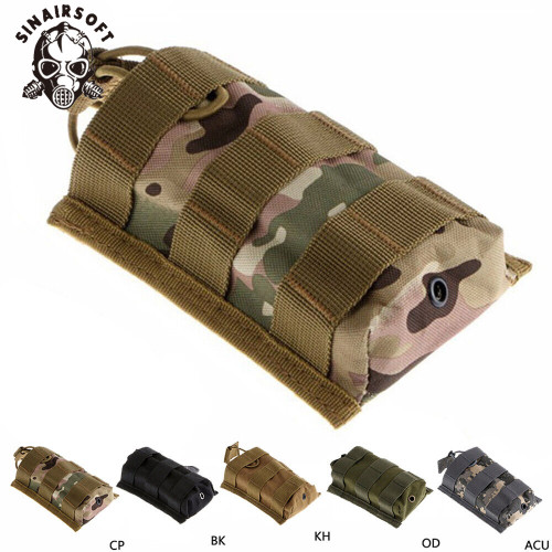 SINAIRSOFT Tactical Single Stack Molle Rifle Open Top Bag 5.56 Mag Magazine Pouch Carrier