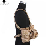 EMERSONGEAR Tactical Combat Chest Rig UW Gen Split Front Harness Vest Airsoft +Pouch