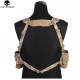 EMERSONGEAR Tactical Combat Chest Rig UW Gen Split Front Harness Vest Airsoft +Pouch