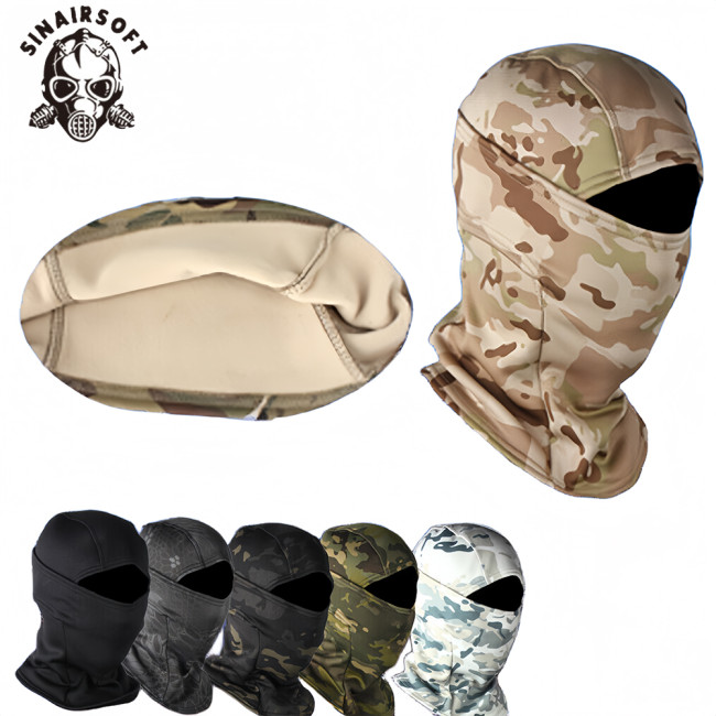 SINAIRSOFT  Tactical Camouflage Balaclava Full Face Mask Hunting Hood Headwear Thermal Hats