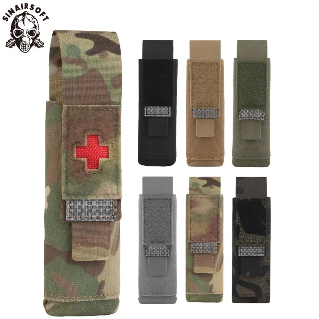 SINAIRSOFT Tactical Medical Pouch CAT Tourniquet Pouch Hunting Vest Belt Molle Flashlight Storage Holster knight Patrol Tool Bag