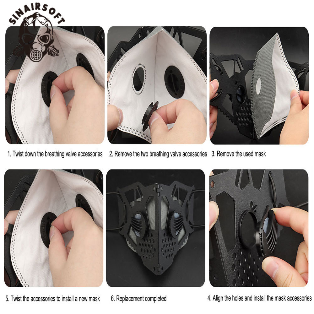 【韓国 FEAR OF MISSING MASK】Akira 1.1 [Butterfly] SINAIRSOFT Tactical Cyberpunk Face Mask Replaceable Half