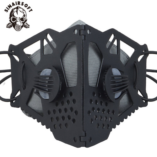  SINAIRSOFT Tactical Cyberpunk Face Mask Replaceable Half-mask Filter Adjustable Strap Halloween Cosplay Butterfly Mask Airsoft Paintball