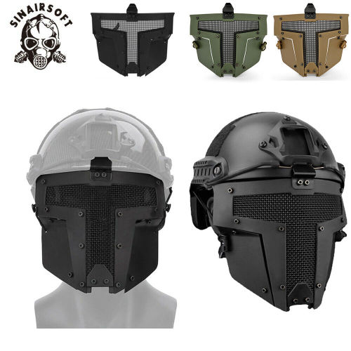  SINAIRSOFT Tactical Airsoft SPT Mesh Full Face Mask For AF Helmet Airsoft Paintball Sparta
