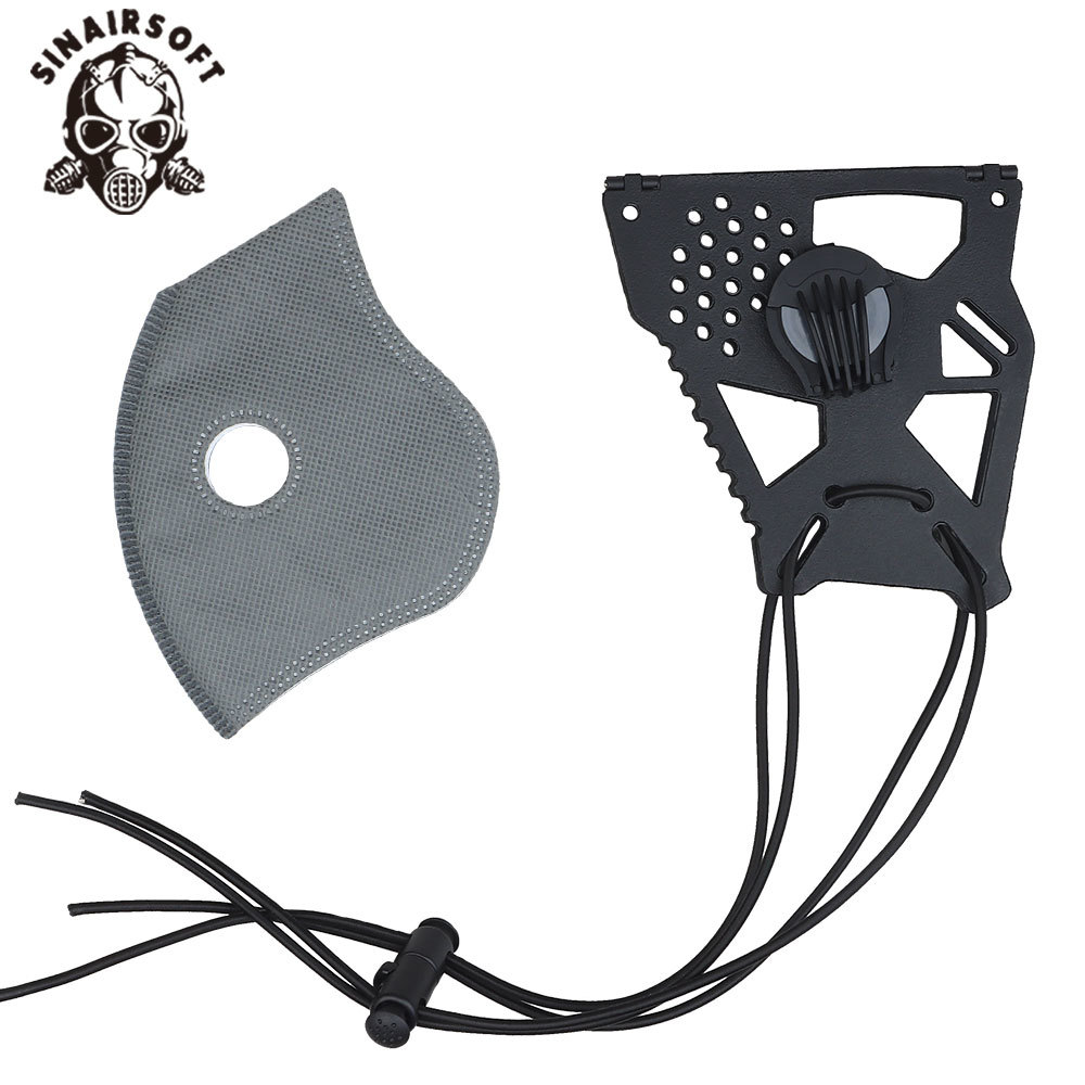 SINAIRSOFT Tactical Cyberpunk Face Mask Replaceable Half