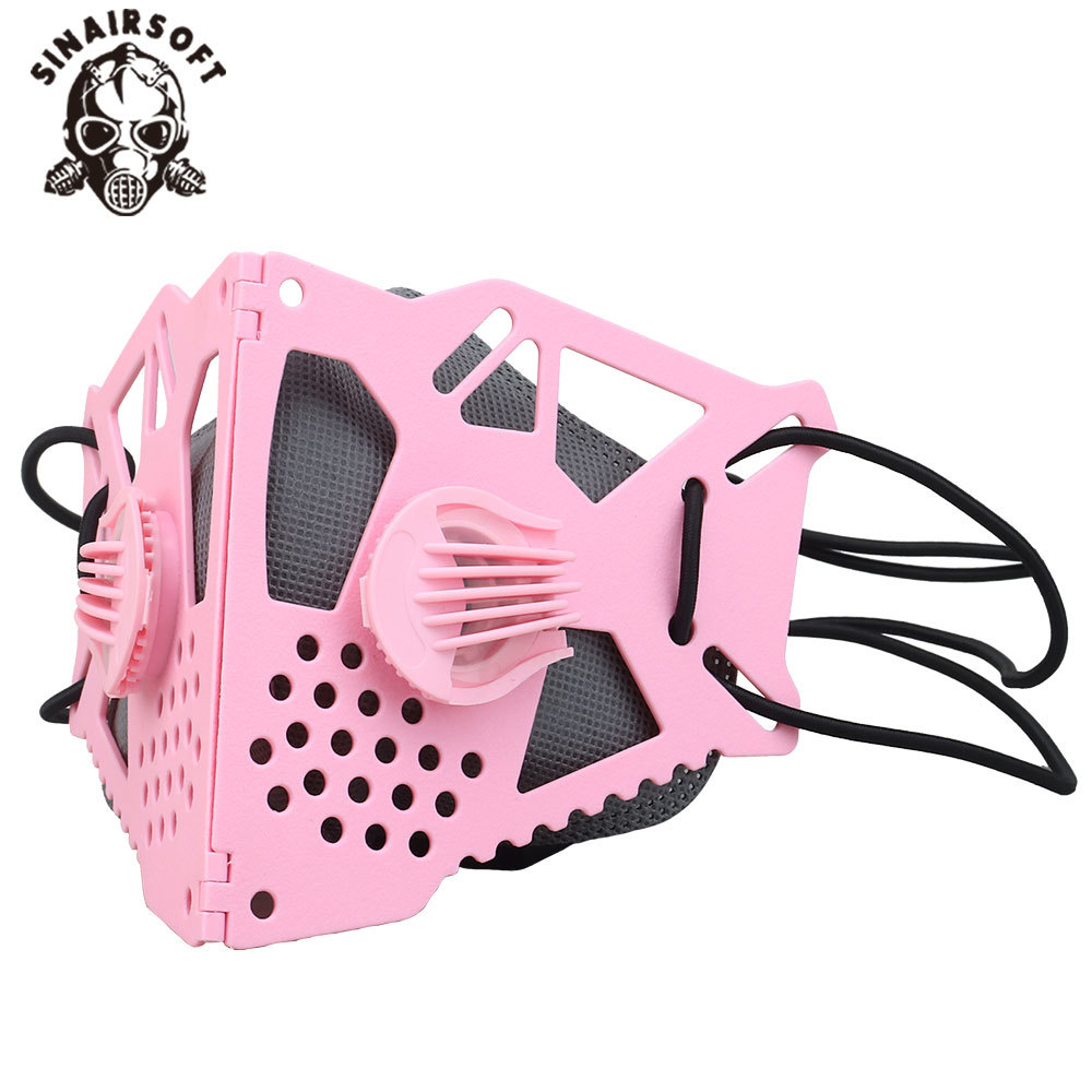 SINAIRSOFT Tactical Cyberpunk Face Mask Replaceable Half