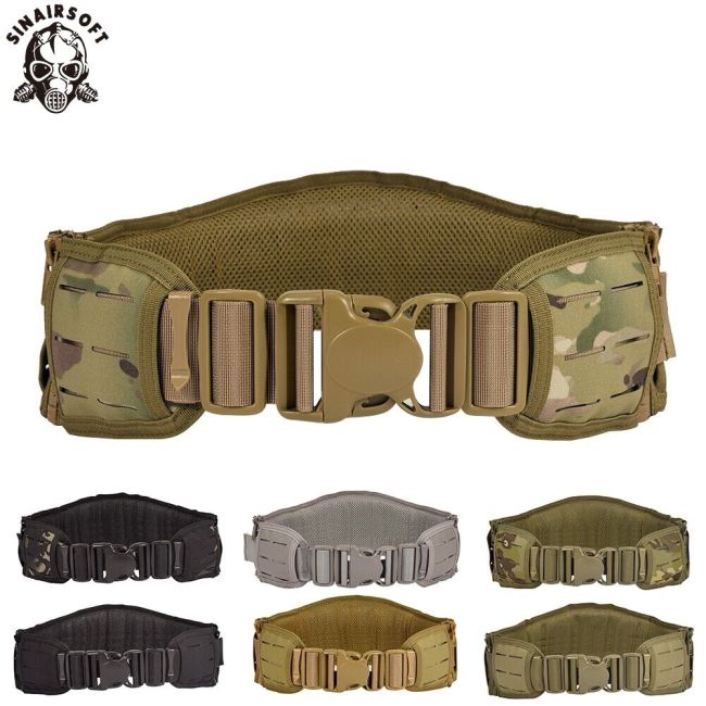 SINAIRSOFT MOLLE Tactical Waist Belts Camo Padded Patrol Modular Combat Battle Belt Airsoft