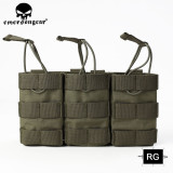  EMERSONGEAR Tactical Triple 7.62 Magazine Pouch MOLLE Rifle Triple Mag Holder 500D