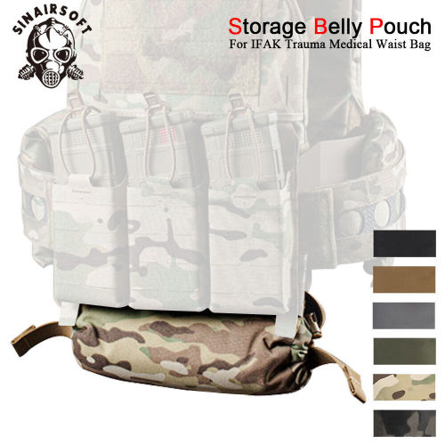 SINAIRSOFT Tactical Rolling Up Medical Pouch IFAK Emergency Storage Belly Waist Bag D3 CRM