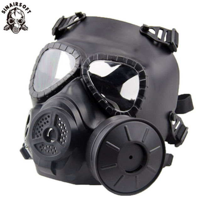 SINAIRSOFT Tactical Full Face Dummy Mask With Fan Goggles Airsoft Paintbal Outdoor Cosplay