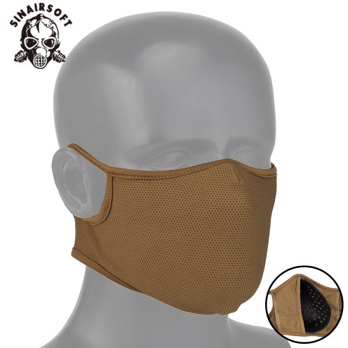  SINAIRSOFT Shooting Mask Tactical Half Face Breathable Elastic Soft Mask Outdoor Balaclava Free Ears Mask Airsoft Hunting Protective Mask
