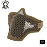SINAIRSOFT Tactical Steel Mesh Half Face Mask Airsoft Head Protection Strike Paintball Mask