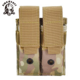 SINAIRSOFT 9MM Nylon 600D Tactical Molle Dual Double Pistol Mag Magazine Pouch Holster Belt
