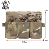 SINAIRSOFT Tactical Triple Magazine Pouch Molle Rifle Mag Holder 5.56 762 Placard w/ Insert