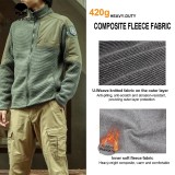 EMERSONGEAR Tactical Jacket Combat Suede Fleece Mens Windbreaker Coat Caping Outwear