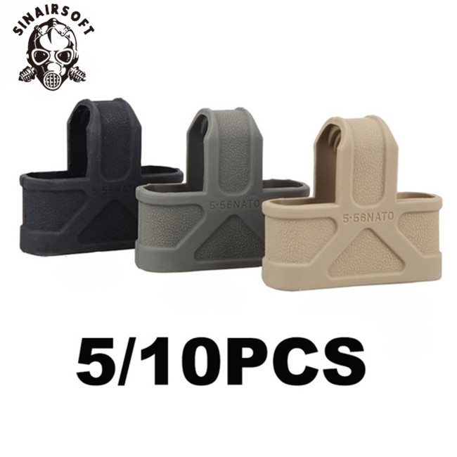 SINAIRSOFT 5/10PCS NATO 5.56 Rubber Cage Loops Fast Mag For M4 / 16 Magazine Assist Blac