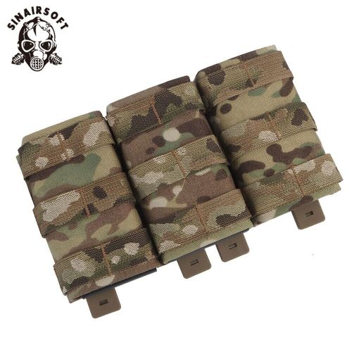  SINAIRSOFT Tactical Triple 5.56 Magazine Pouch Open Top Molle Rifle Mag Holders