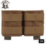 SINAIRSOFT Tactical 5.56mm Double KYWI Molle Magazine Pouch Open Top w/ Insert Mag Holder