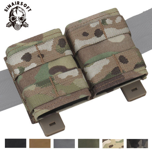  SINAIRSOFT Tactical 5.56mm Double KYWI Molle Magazine Pouch Open Top w/ Insert Mag Holder
