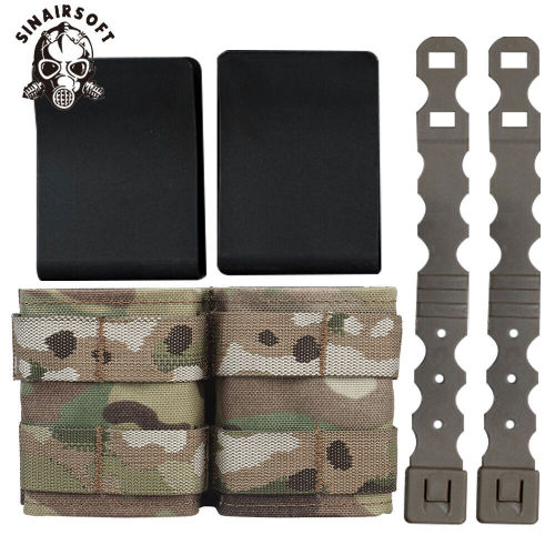 SINAIRSOFT Tactical 5.56mm Double KYWI Molle Magazine Pouch Open Top w/ Insert Mag Holder